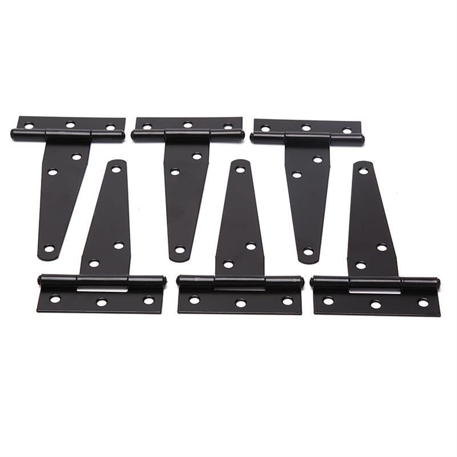 Nvsfzgiyg One Color 6 Pieces Of Alloy Hinges, Rust-Proof, Suitable For Cabinets, Room Door Or Barn(Nero)