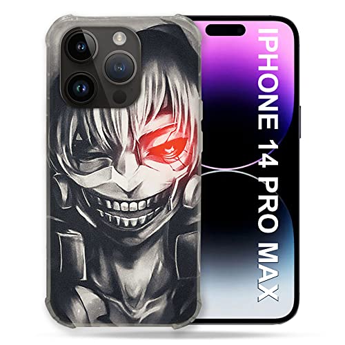 Coque Tokyo Ghoul iPhone 14 Pro Max 6.7 Kaneki manga noir antichoc