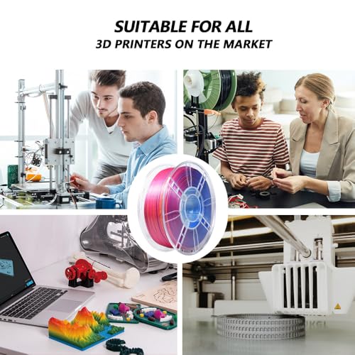 Image of iBOSS 3D Printer Filament 1kg, Tricolor PLA+ Filament 1.75mm Silk Filament Red-Yellow-Blue, 3D Printing Accessories PLA Plus Filament Multicolor, Dimensional Accuracy + /-0.02mm, Fit for 3D Printers