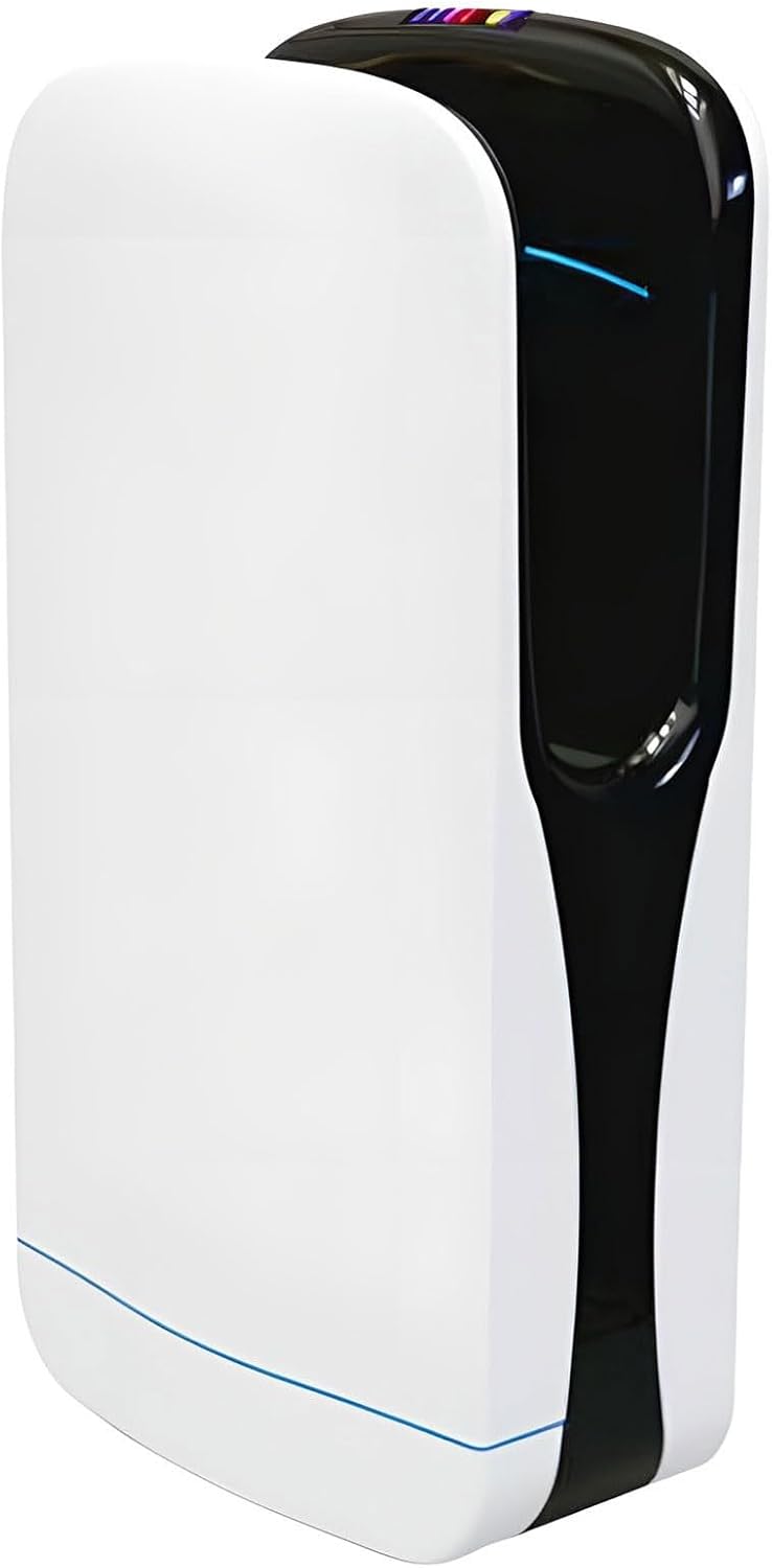 Electric Hand Dryer,Automatic Induction Hand Dryer with HEPA Filter, 5-7S High Speed Wall-Mounted Toilets Hand Dryer,Adjustable Hot and Cold,for Commercial Home(Silver)