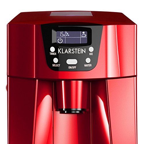 Klarstein Eiswürfelmaschine Klein, 2 L Eiswürfelbereiter & Wasserspender für 12 kg Große und Eiswürfel, Schnelle Mini, Eiswürfelbereiter mit Alarm – Bild 6