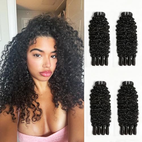 4 Bundles Burmese Curly Bundles Human Hair 3c4a 100% Unprocessed