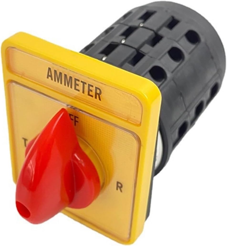 Ammeter Selector Changeover Electrical 16A 4 Position 3 Poles Rotary Cam Switch Control Motor Circuit YMW98-16/3