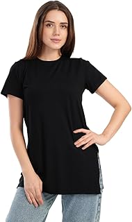 بلوزة فسكوز نصف كم بتصميم أنيق للنساء من كارينا