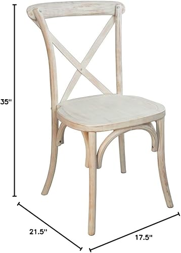 Miniatura 2 de EMMA + OLIVER Silla Lime Wash X-Back