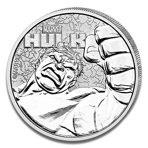Preisvergleich Produktbild 1 Unze MARVEL Superhelden Silbermünze - einzeln in Münzkapsel verpackt (Hulk)