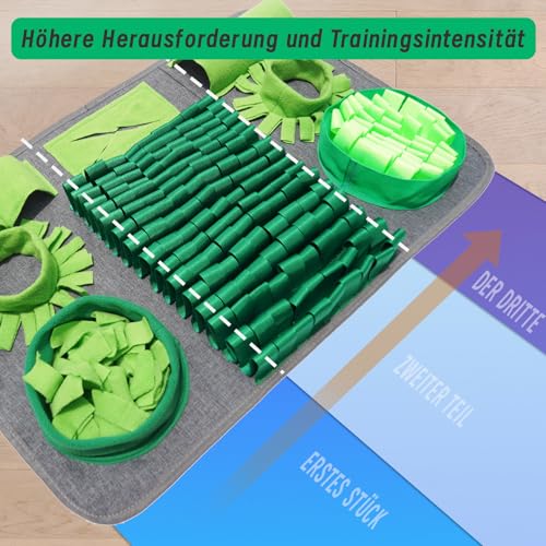 HDOELGP Schnüffelteppich Hund Haustier schnüffelmatte Interaktives Hundespielzeug Bestes Material Extrem haltbar Intellektuelles Spielzeug für Hunde rutschfest Slow Feeder (44 * 66cm)