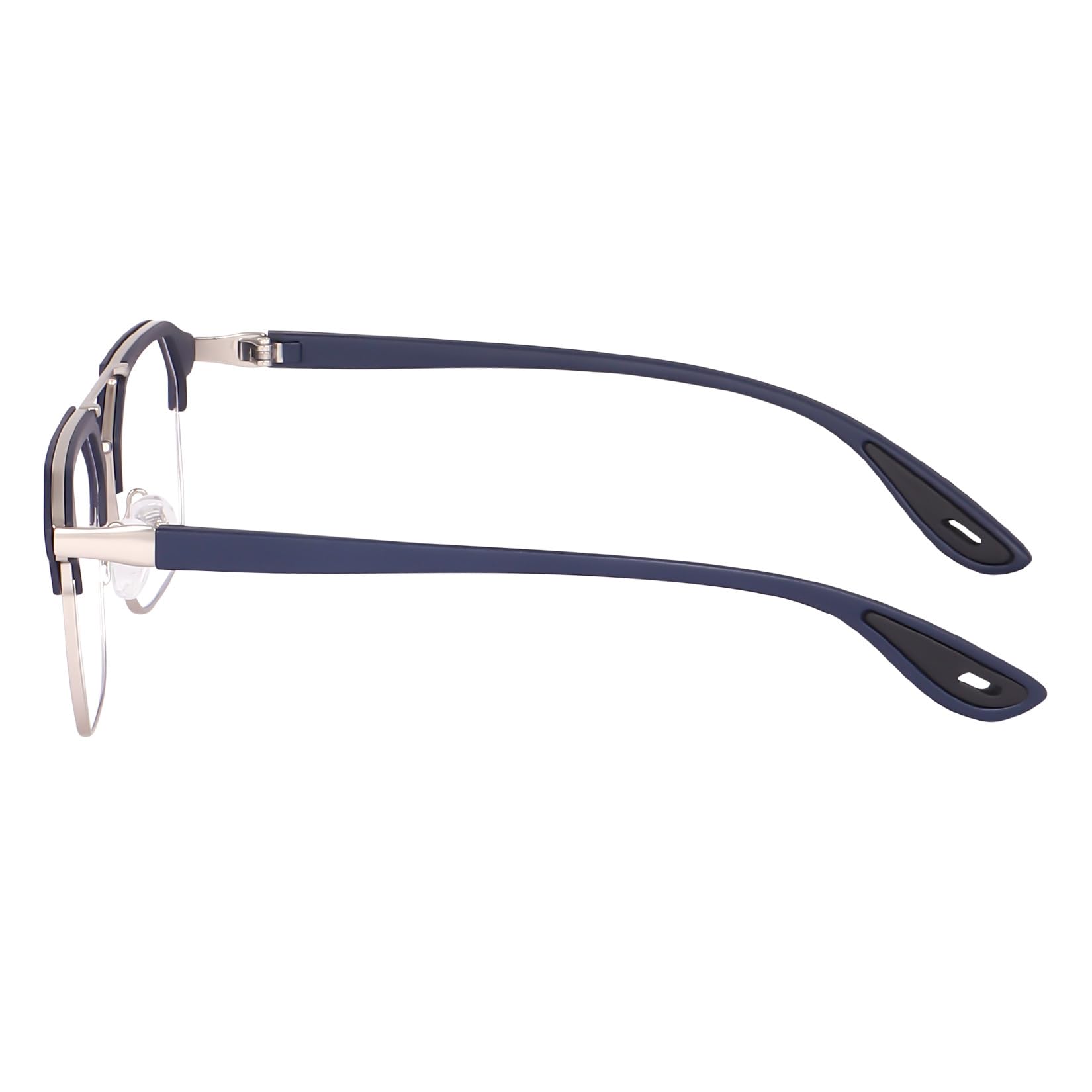 Poshh Eyewear UV Protected Zero Power Eyeglass Frame/Sunglasses Eye Protection Glass, Free Size (Blue) 3