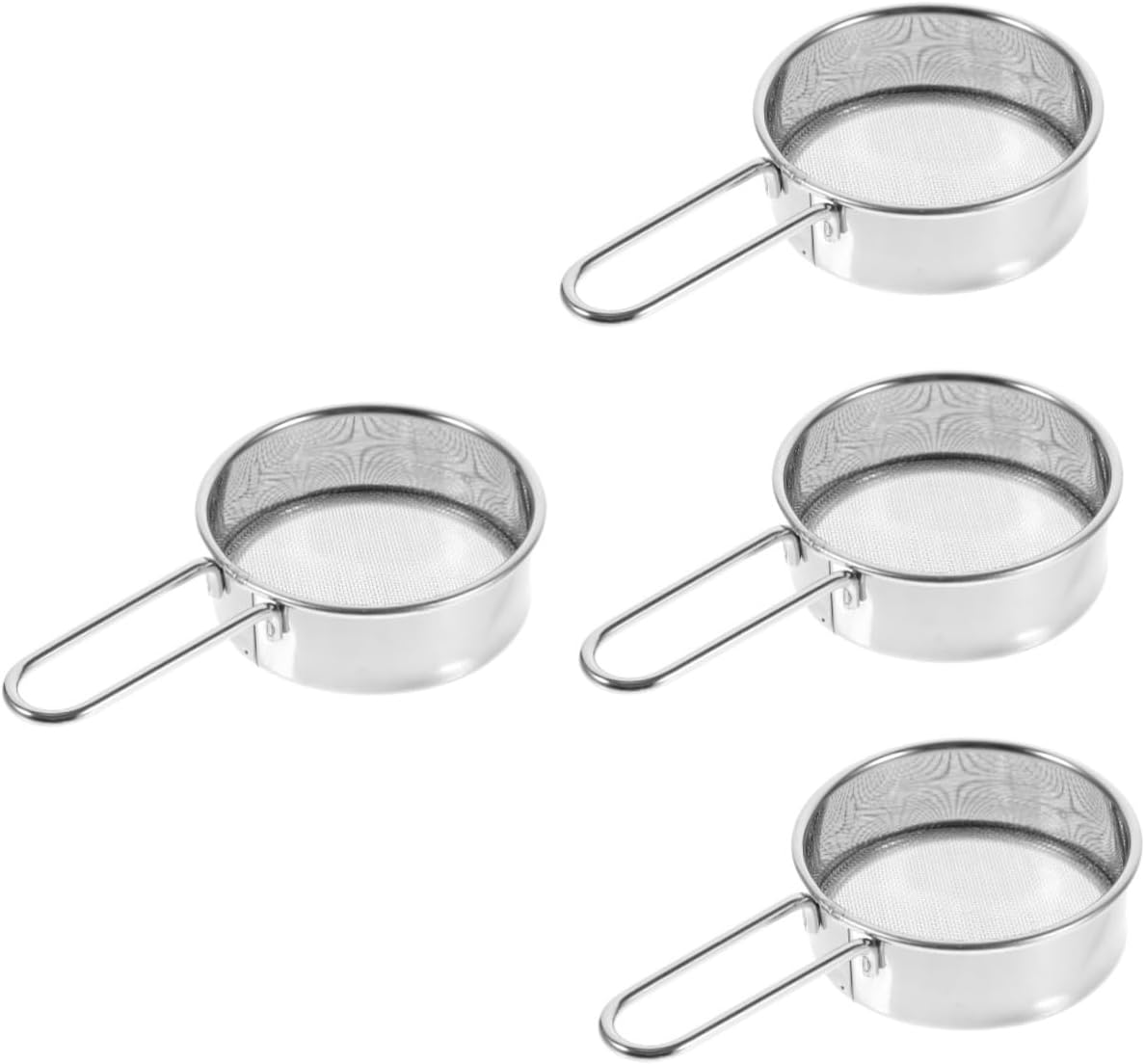 Alipis 4pcs Flour Sifter Handheld Powder Sieve for Baking for Sifting Flour and Sugar Ergonomic Design for Easy Use Kitchen Gadget for Home Bakers