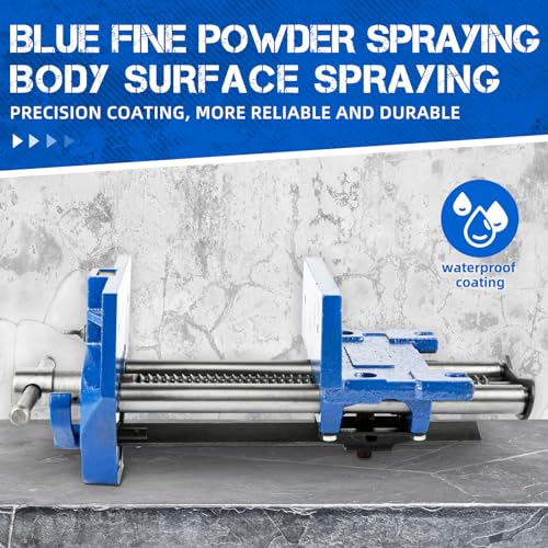 Image of 7 Inch Woodworking Vise, Heavy-Duty Cast Iron Wood Working Vise Quick Release Lever for Workshop and Home Use