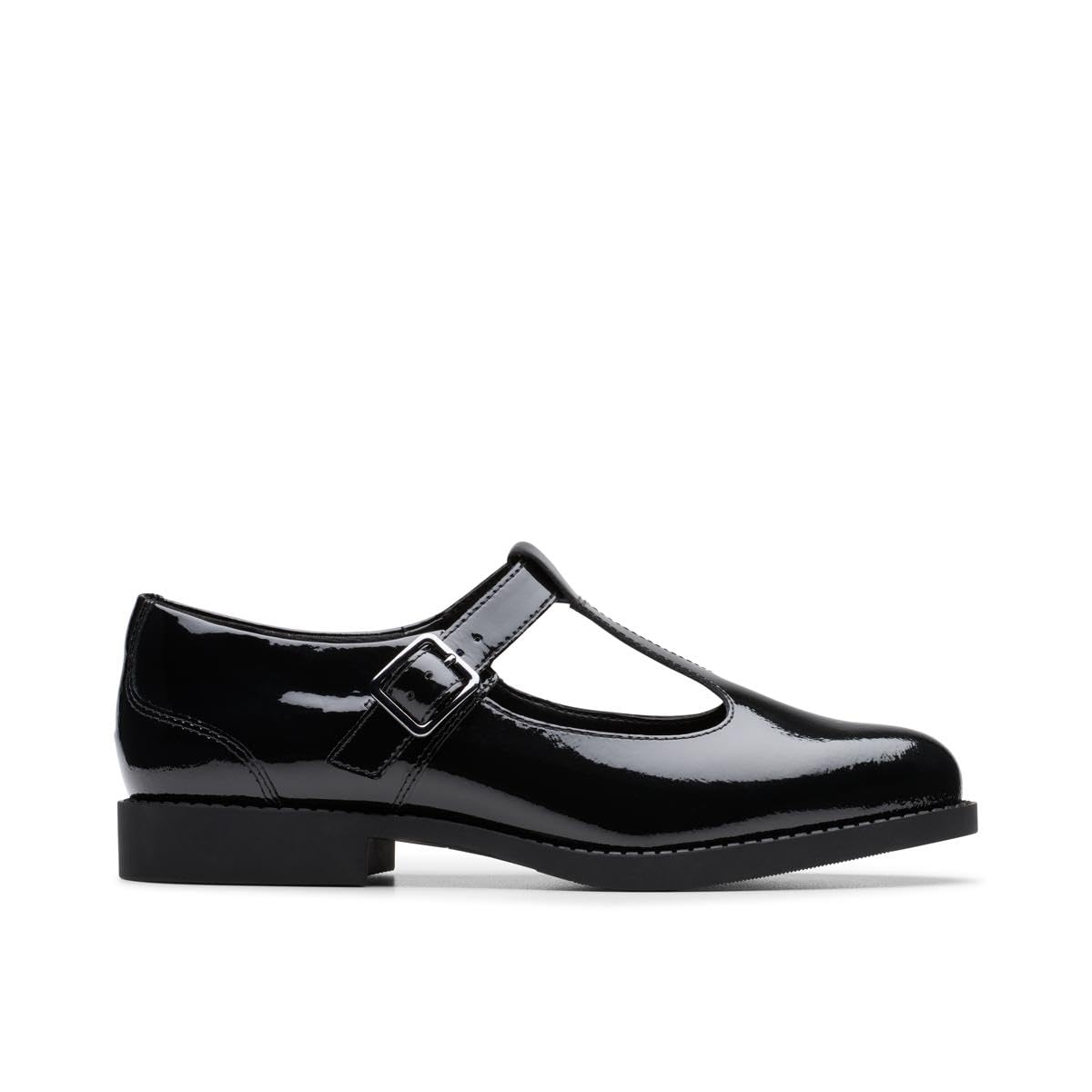 Clarks Tapa Hope Y. Childrens Black Pat, 6.5