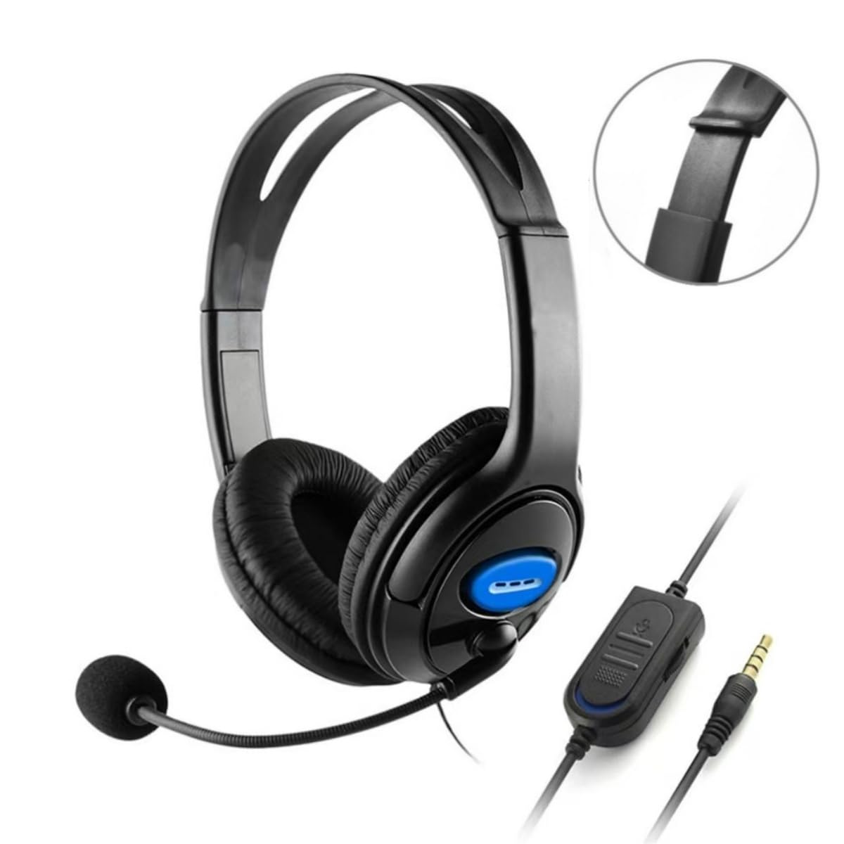 Wired Headset with Noise-Cancelling Mic for PC, Laptop, Mac - Over-Ear Office Computer Headset Headphone with Volume Control, Mic Mute, Telephone Headsets For Zoom, Skype, MS Teams, Call Centers
