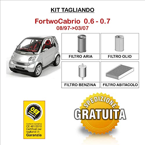 Kit tagliando 4 filtri tecneco codice mcc2sbis