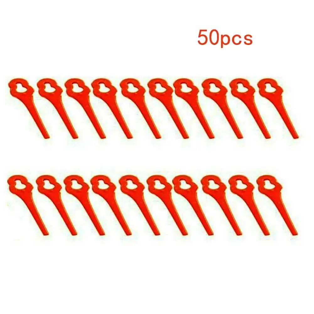 100 Lame Di Ricambio Per Decespugliatore Fuxtec FX-E1RT20 - In Plastica Nylon Per Tagliaerba A Batteria 20V - Foto 9