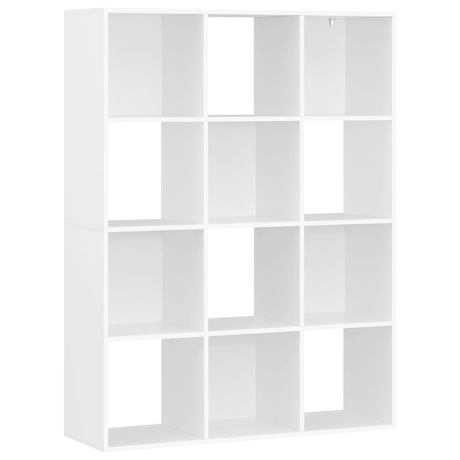 eSituro Bücherregal mit 12 Fächern, Würfelregal, 91x120x29 cm, weiß | Raumteiler Regal offen, Standregal modern, für Wohnzimmer, Kinderzimmer, Büro, Schlafzimmer