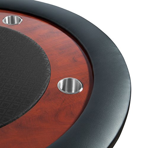 Bbo Poker Ultimate Mahogany Folding Poker Table For 10 Players With Speed Cloth Playing Surface (Black) #TOP1