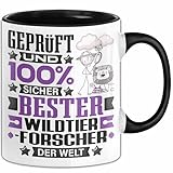 Trendation Wildtierforscher Geschenk Lustiger Spruch für Wildtierforscher Geschenkidee Bester Wildtierforscher Der Welt (Schwarz)