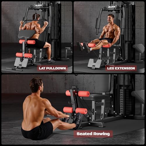 Home Gym, Multifunctional H10 Home Gym Equipment, Workout Station with 146LBS Weight Stack, Exercise Equipment with Pulley System for Full Body Training - Image 4