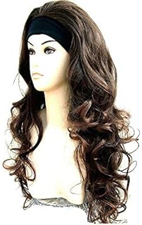 Forever Young UK Ladies Extra Long Auburn Brown Mix Ladies Wavy Style Half Wig
