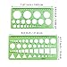 Circle Templates Geometric Drawings Templates Drafting Stencils Measuring Tools Template Artist Design Drawing Aid Tool Circle Templates Measuring Geometry Ruler Drafting Stencils, 2 Pack