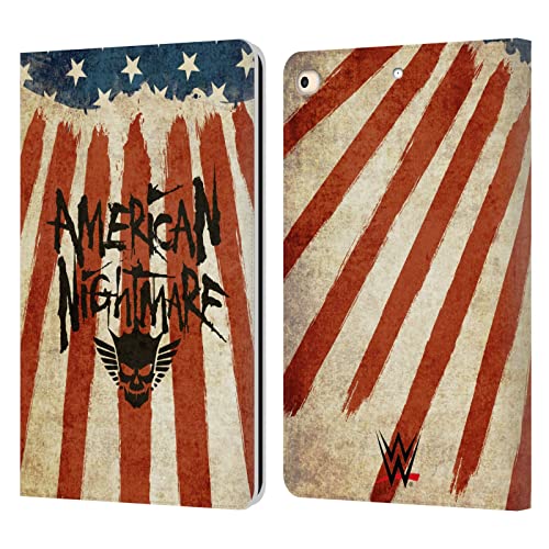 Étui WWE Cody Rhodes pour iPad 9.7 (2017/2018) housse portefeuille en cuir motif drapeau américain