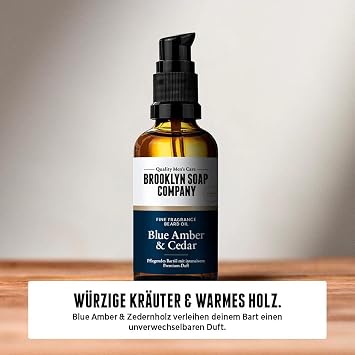 Brooklyn Soap Company Bartöl 50 ml Blue Amber & Cedar