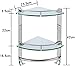 Bathroom Glass Shelf, Wall Mounted Tempered Glass Partition Board, for Bathroom-Style Bathroom Storage Tool 5 Styles Bathroom Shelf Glass(Style4)