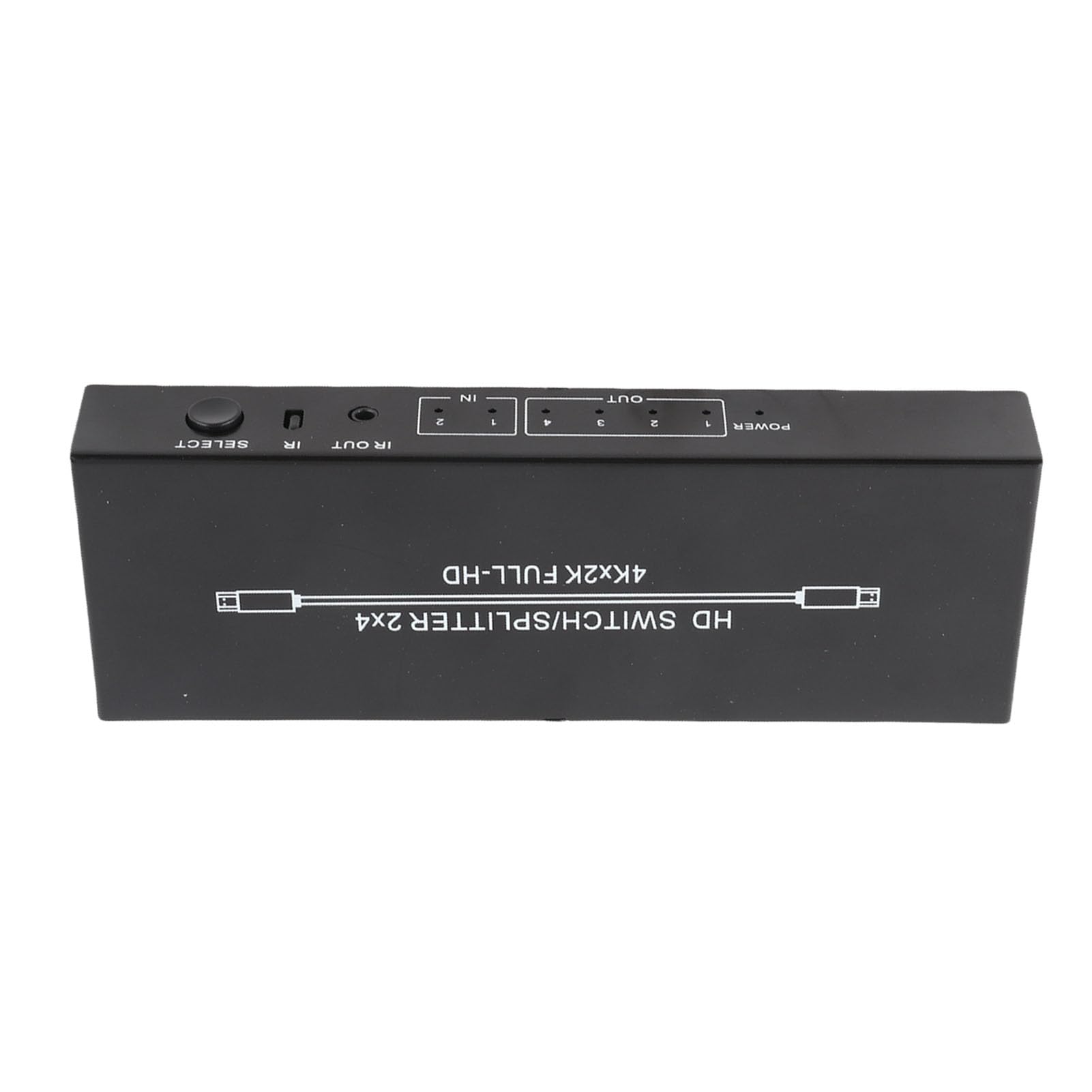 Splitter HDMI 2 in 4 Uscite, Switcher 4K HD con Telecomando, Alta Risoluzione 3840 X 2160, per Laptop, Console di Gioco, Monitor, TV e Proiettori (Spina europea)