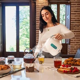 Cecotec Bollitore elettrico 1 Litri Thermosense 140 White. 2200 W, riscaldamento rapido, filtro anticalcare, senza BPA e altri tossici, base girevole a 360°, recipiente senza fili