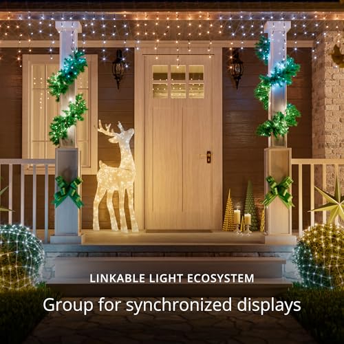 Image of Twinkly Strings 400 White LED 105ft Light String Black Wire Indoor /Outdoor
