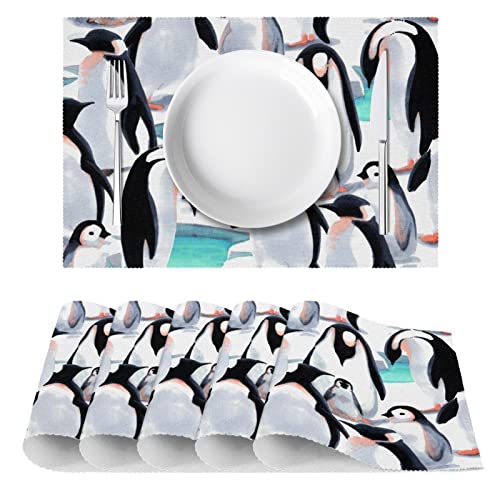Sets de table pingouin antidérapants pour table à manger thermorésistant - 3