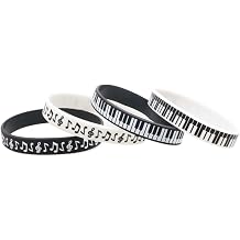 4 Pcs Whimsy Twee Piano Bracelet for Women Whimsical Music Note Y2k Aesthetic 2000s Punk Accessories
