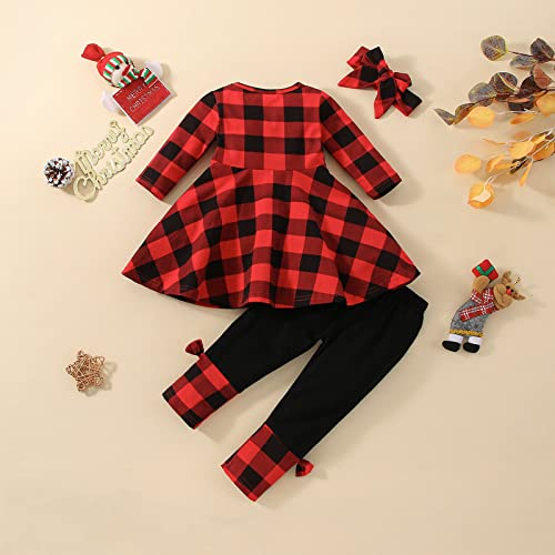 Toddler Baby Girl Christmas Clothes Fall Winter Clothes 1-6T Toddler Girls Outfits Infant Girl Clothing Set2
