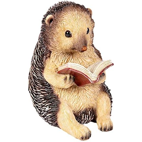 Reading Hedgehog Ornament Home Decor Garden Wildlife Figurine Indoor Or Outdoor Patio Lawn Patio Frist Proof Cover