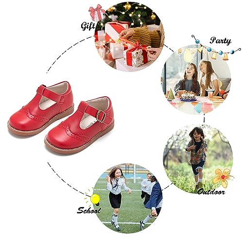 Image of Felix & Flora Toddler Little Girl Mary Jane Dress Shoes - Ballet Flats for Girl Party School Shoes