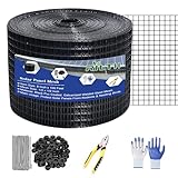 Protection contre les bestioles pour panneaux solaires, revêtement en PVC de 1,27 cm, kit de rouleau de protection pour panneau solaire, barrière anti-pigeons noirs avec 120 attaches, ciseaux de