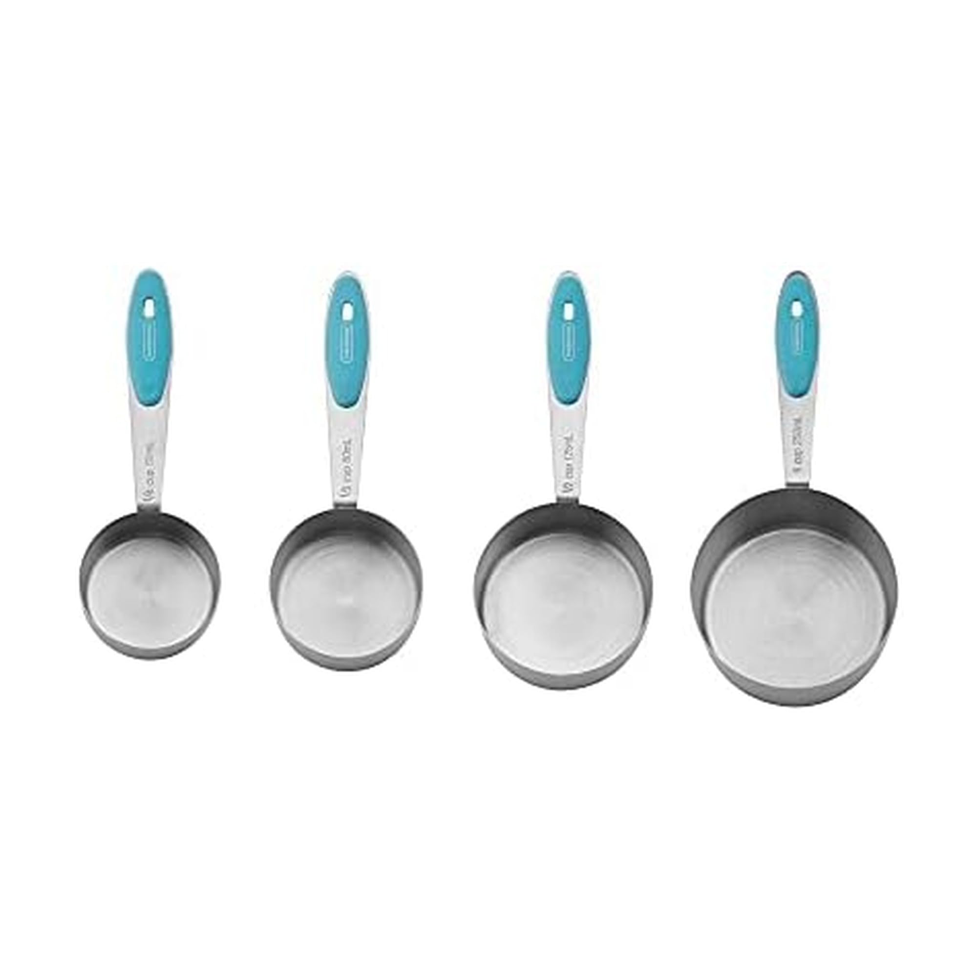 Farberware Pro Soft Stainles Steel Measuring Cups, 4-Piece, Aqua