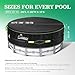 UIRWAY 24 Ft Round Pool Cover with Reflective Strips, Swimming Pool Cover for Above Ground Pools, Solar Cover Including Rope Tie and Luminous Ground Nails, PU Tarp Snug Fit for UV Protected