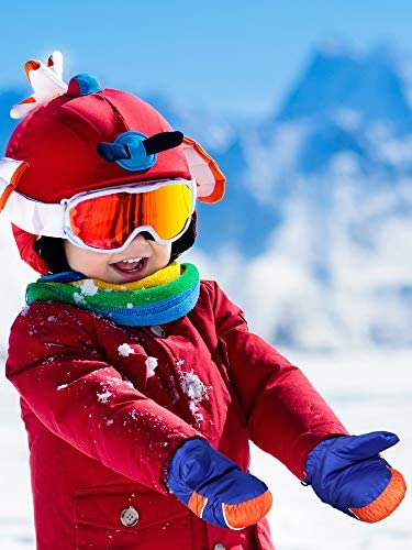 Satinior 6 Pairs Kids Winter Snow Mittens Waterproof Warm Ski Gloves Unisex Gloves For Cold Weather Children (3-6 Years) #TOP1