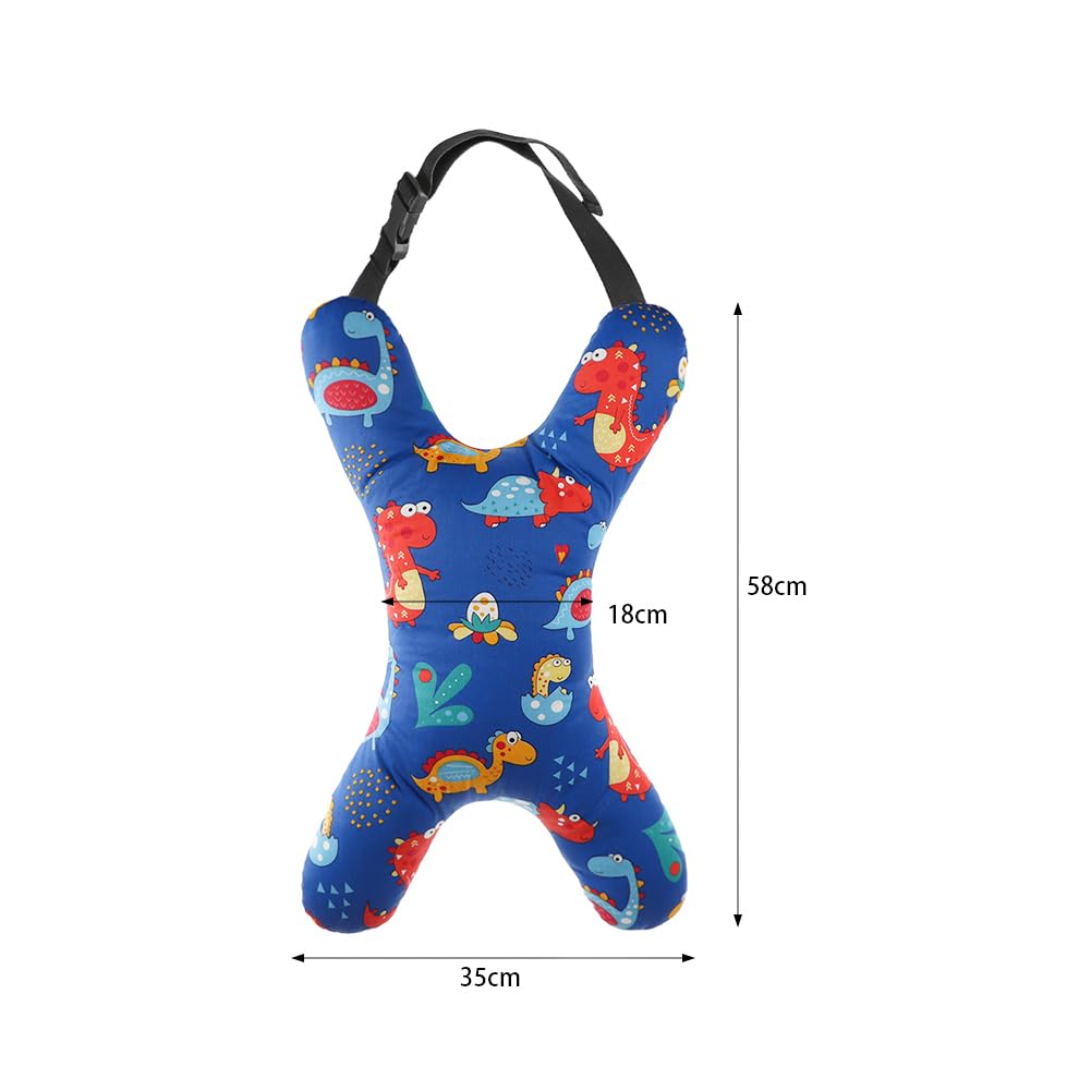 XGOPTS Oreiller de Voyage pour Enfants Coussin de Voyage Voiture en Forme de H/Y/X Coussin de Siège Auto Doux Oreiller de Repos Voiture Réglable pour Adultes Support de Tête et Cou pour Longs Trajets