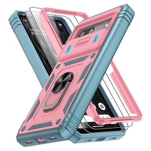 Coque Google Pixel 7A avec anneau support pour visionnage vidéo mains libres rose