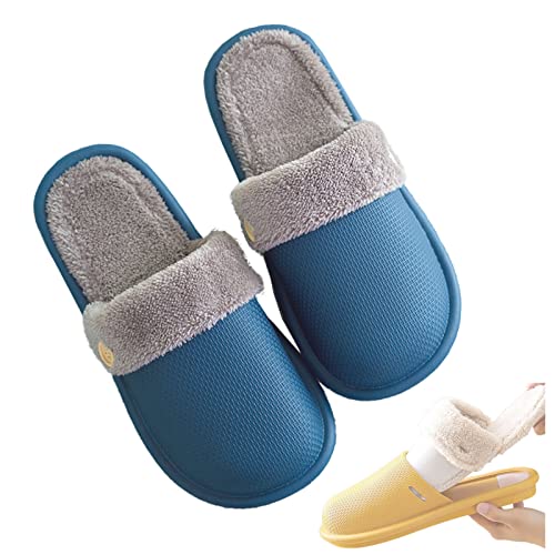 ZHANMEN Chaussons Warmies pour femme avec doublure amovible en mousse à mémoire de forme (couleur : bleu, taille 42) Cover