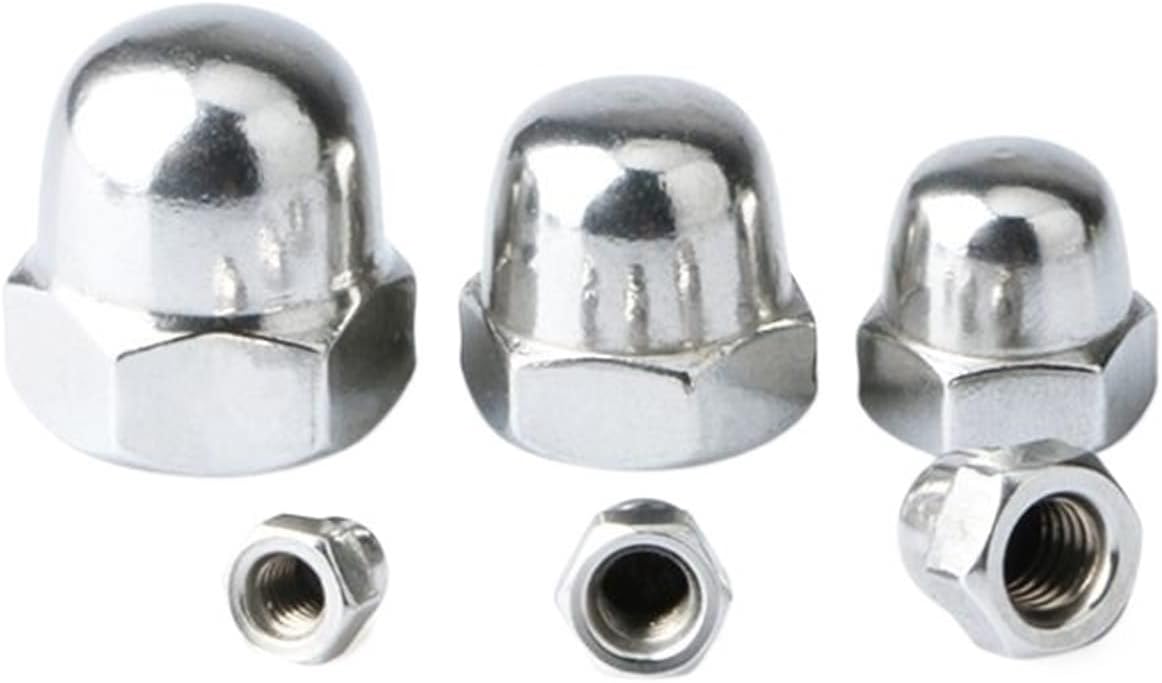 YIBIN Nut, Domed cap nuts 304 stainless steel Acorn Nuts Ball head cap nut (Color : M4-2pcs)