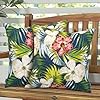 Magpie fabrics pack of 2 outdoor waterproof throw pillow covers 18 x 18 inch decorative cushion sham pillowcase shell for garden patio balconymidnight floral  urban country home decor