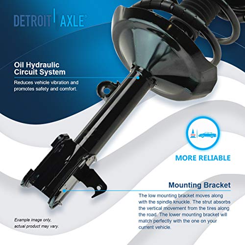 Image of Detroit Axle - Front 4pc End Suspension Kit for 03-06 Acura Mdx, 2 Struts & Coil Spring 2 Lower Control Arms w /Ball Joint 2003 2004 2005 2006 Replacement