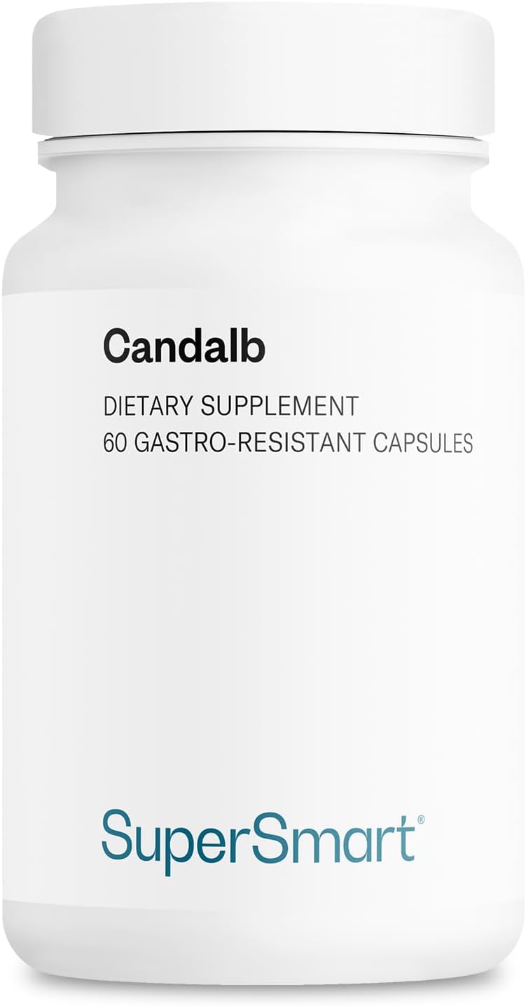 Supersmart - Candalb - with Lactobacillus Acidophilus, Rhamnosus & Inulin - Probiotics & Prebiotics Supplements - Help Balance Intestinal & Intimate Microflora | Non-GMO & Gluten Free - 60 DRCaps