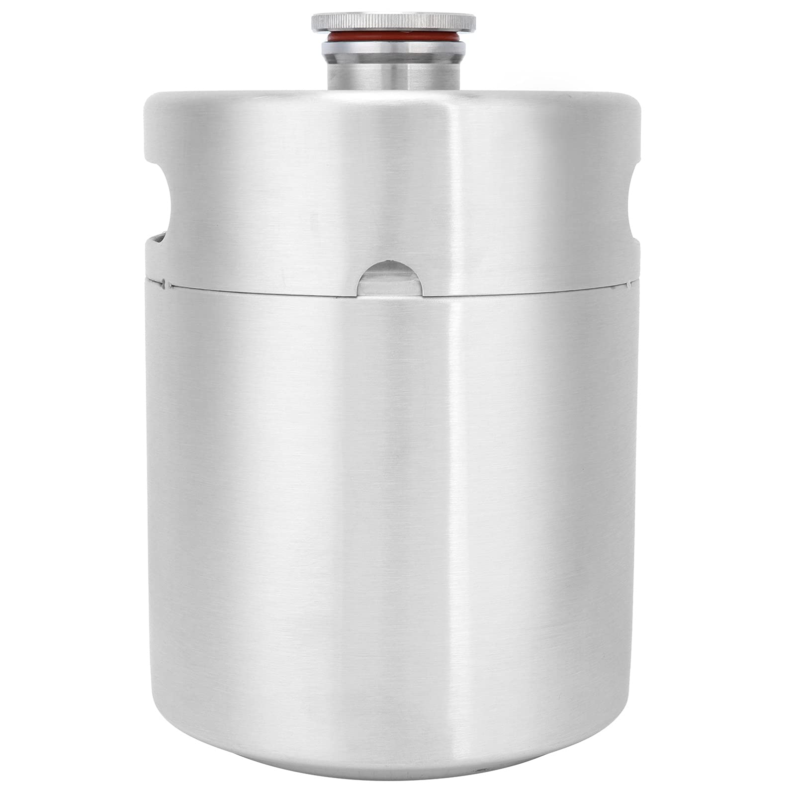 Mini Barilotto di Birra in Acciaio Inossidabile Fusto di Birra da 2 Litri con Coperchio a Spirale per Accessorio per la Produzione di Birra in Casa
