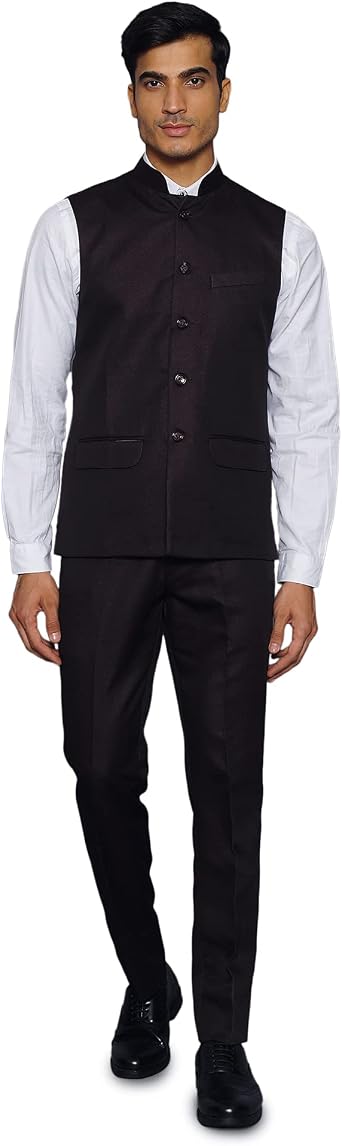 WINTAGE Mens Poly Blend Wedding and Evening Vest and Pant Set