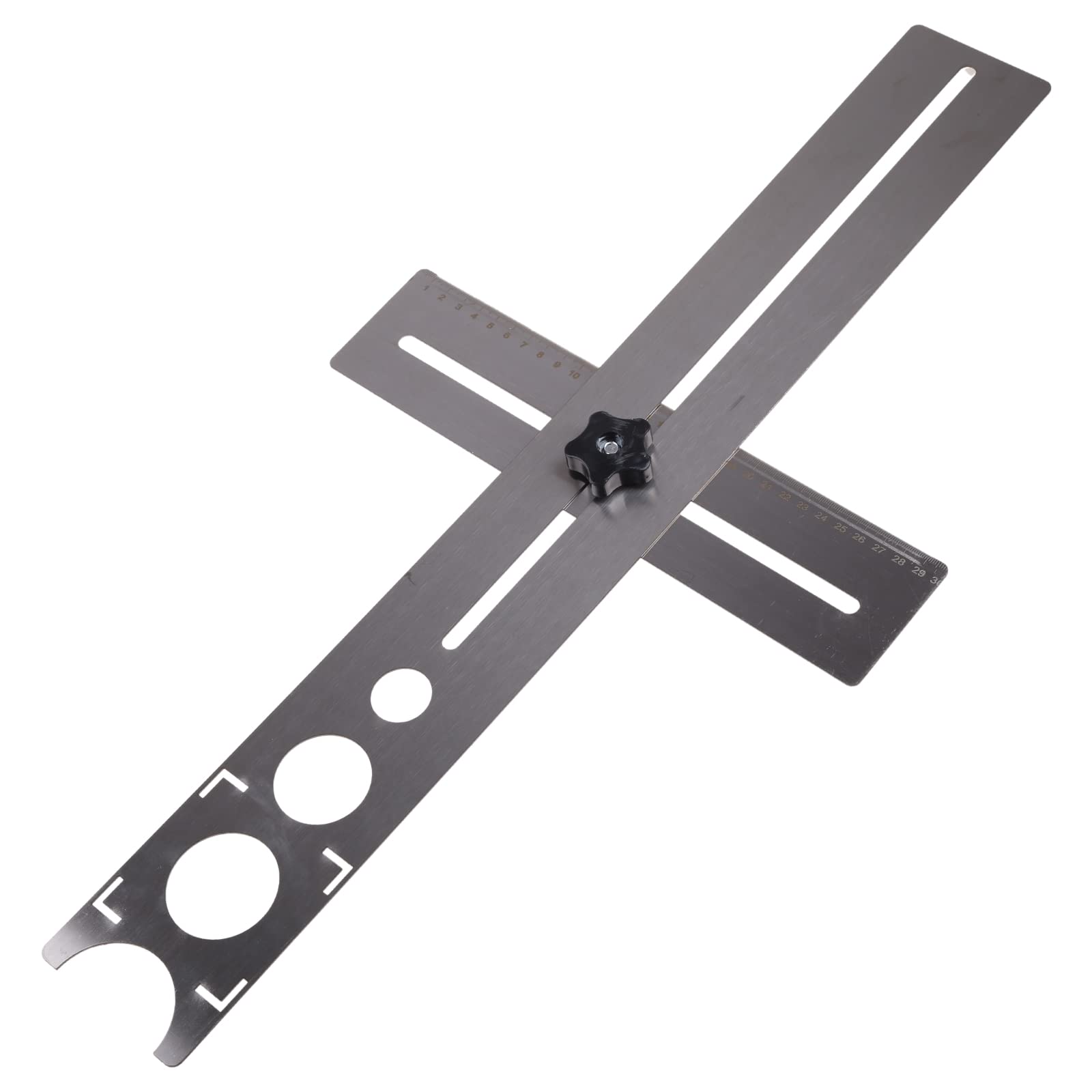 Multi Angle Measuring Ruler Ceramic Tile Hole Locator Portable Stainless Steel Universal Marble Punching Tool Decor Tile Hole Locator Adjustable Tool
