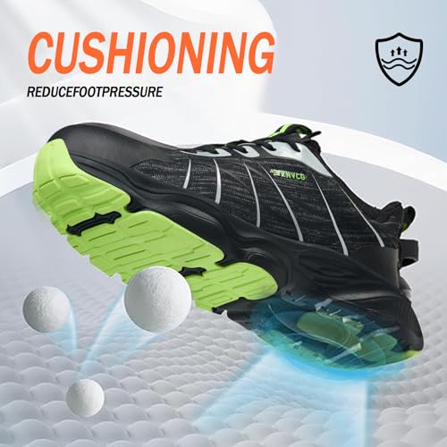 Image of Hogent Steel Toe Shoes for Men Women, Ultra Lightweight Premium Comfortable Work Sneakers, Puncture Proof Air Cushioned All‑Day Wear Safety Toe Shoes for Industrial Construction Warehouse Factory Work